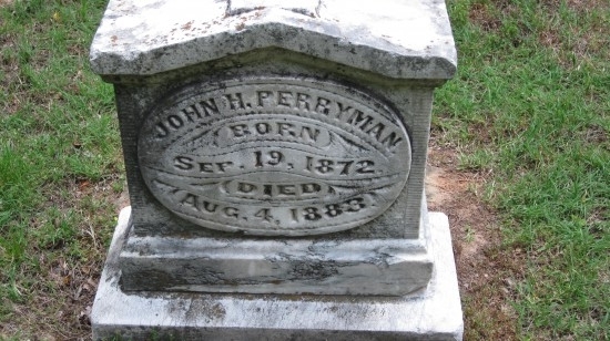 Perryman Cemetery Gravestone