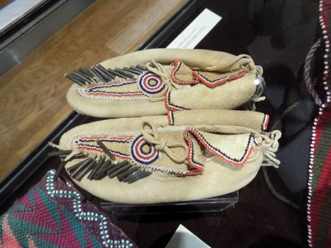Close-up view of moccasins