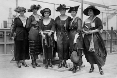 Tulsa women at the launch of the S.S.  Tulsa on July 26, 1919. The ship't sponsor, Lulu Crosbie, is third from the left.