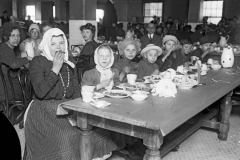 immigrants in dining hall