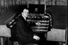 William N. “Bill” Simon playing the organ at the Ritz Theater