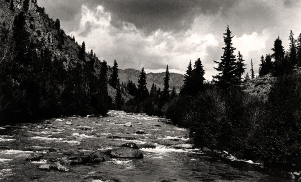 Taylor River-Colo  Noted trout stream, Photo by Lee McBirney,  c 1940