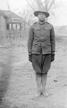 African American dressed in WWI uniform