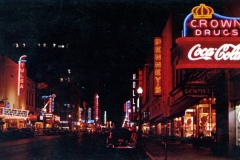 Looking south on Main from 2nd Street, c 1950s