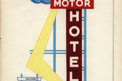 Drawing of Trade Winds Sign Motel sign by Wallie Werr Sign Company (1998.002.007)