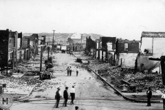 Image of Greenwood after race riots. Donated by guardian, Oakley Deisenroth.