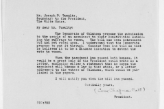 Letter from Carrie Chapman Catt to President