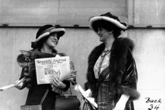 SuffragistMargaretFoleydistributingtheWomansJournalandSuffrageNews